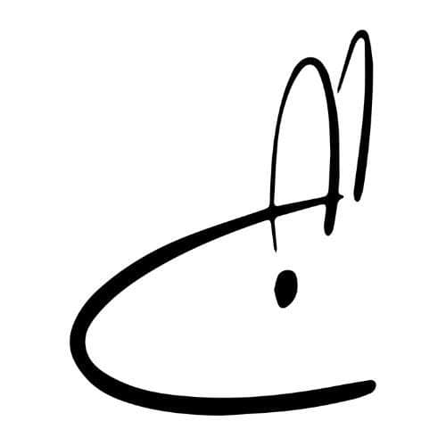 Logo minimaliste de Catherine Gilbert Design avec un lapin stylisé.